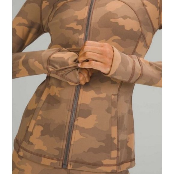 Lululemon Hooded Define Jacket Nulu Heritage 365 Camo Beige Multi Size 6 - Picture 3 of 9